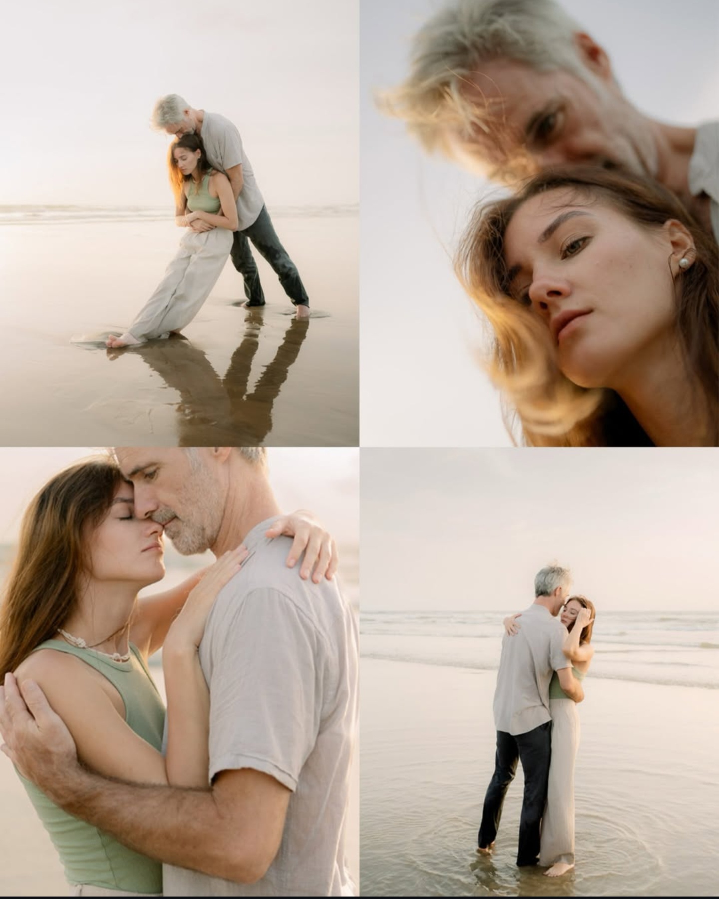 Couple sunset beach Thailand pre-wedding photography