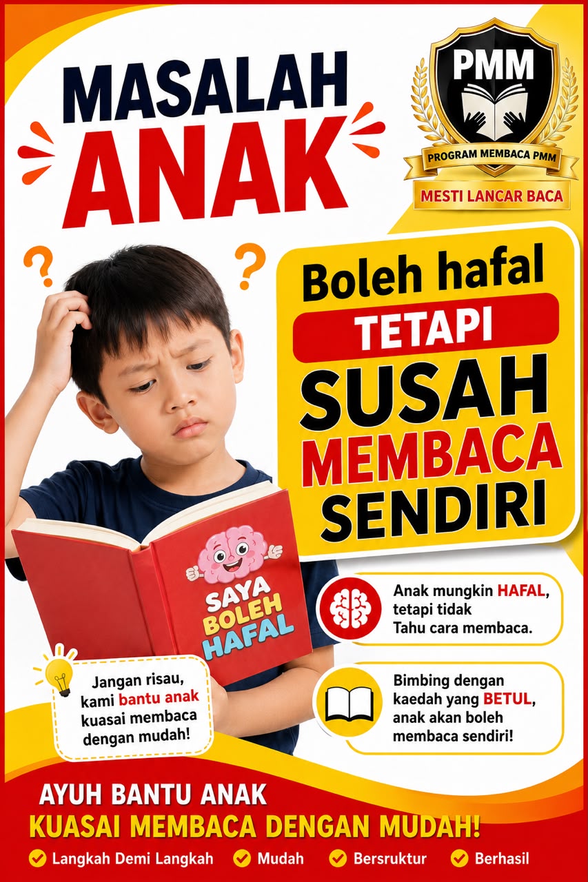 Boleh hafal tetapi susah membaca sendiri