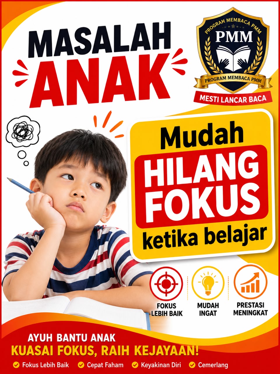 Mudah hilang fokus ketika belajar