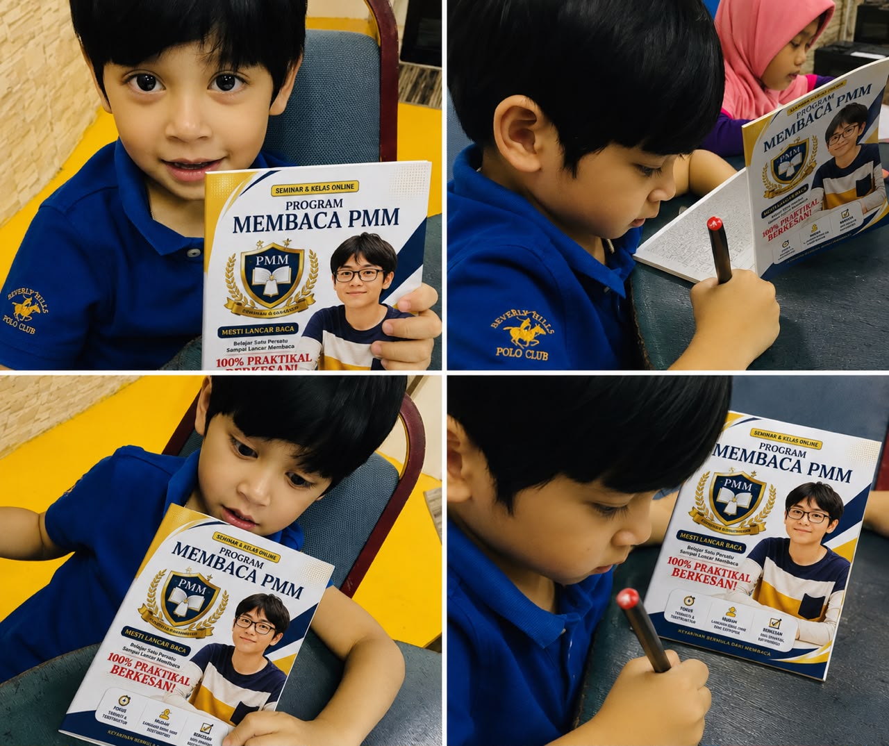 Anak belajar dengan modul PMM