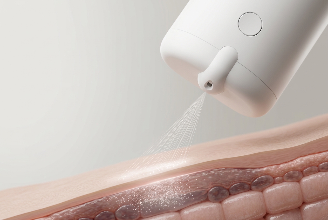 ASYA microjet delivery into the epidermis