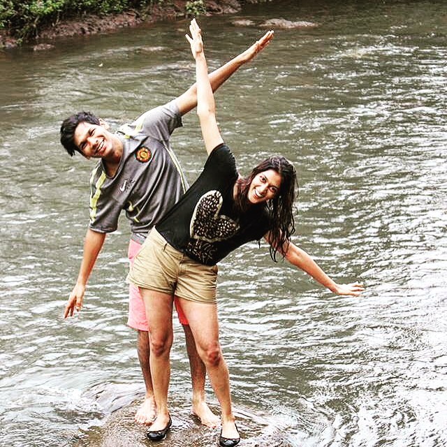 Ankle-deep in the river, arms wide open