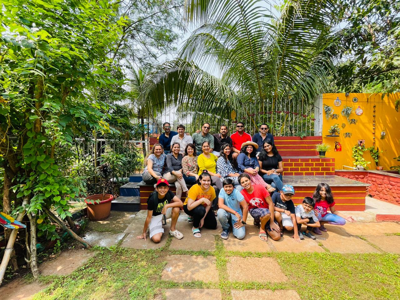 The whole gang, together at the farm