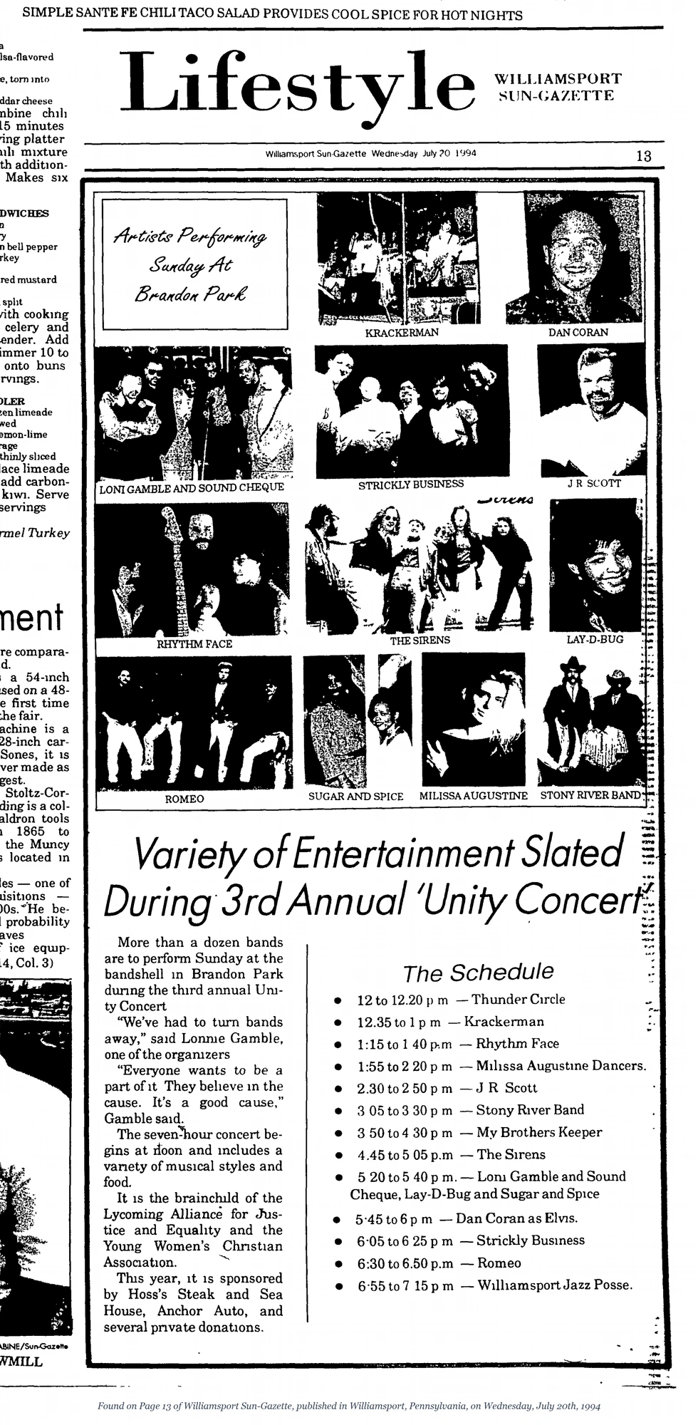 Variety of Entertainment Slated During 3rd Annual ‘Unity Concert’ (Lay-D-Bug)