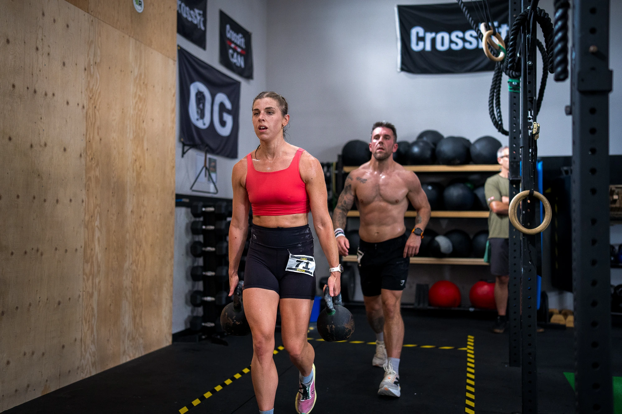 HFC members during a kettlebell workout