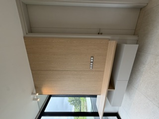 Habillage bois avec console