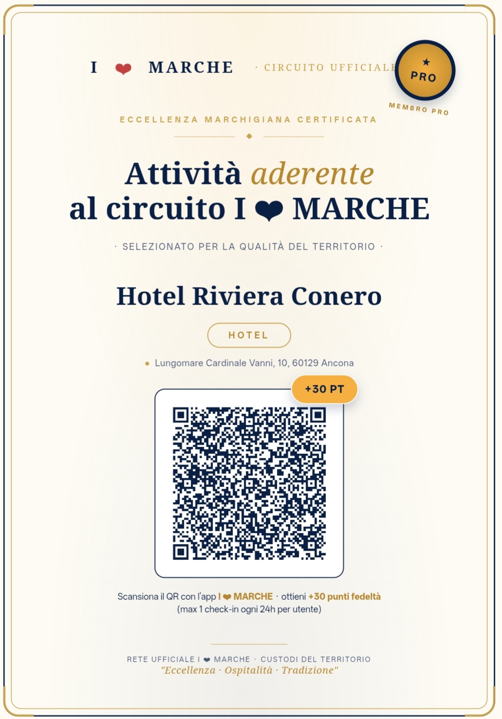 Certificato di Eccellenza Markè
