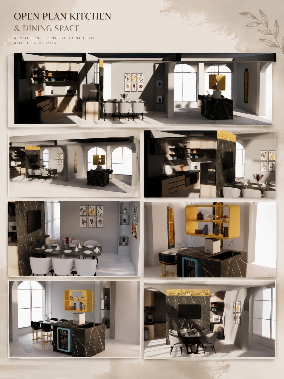3D preview — Kitchen collage