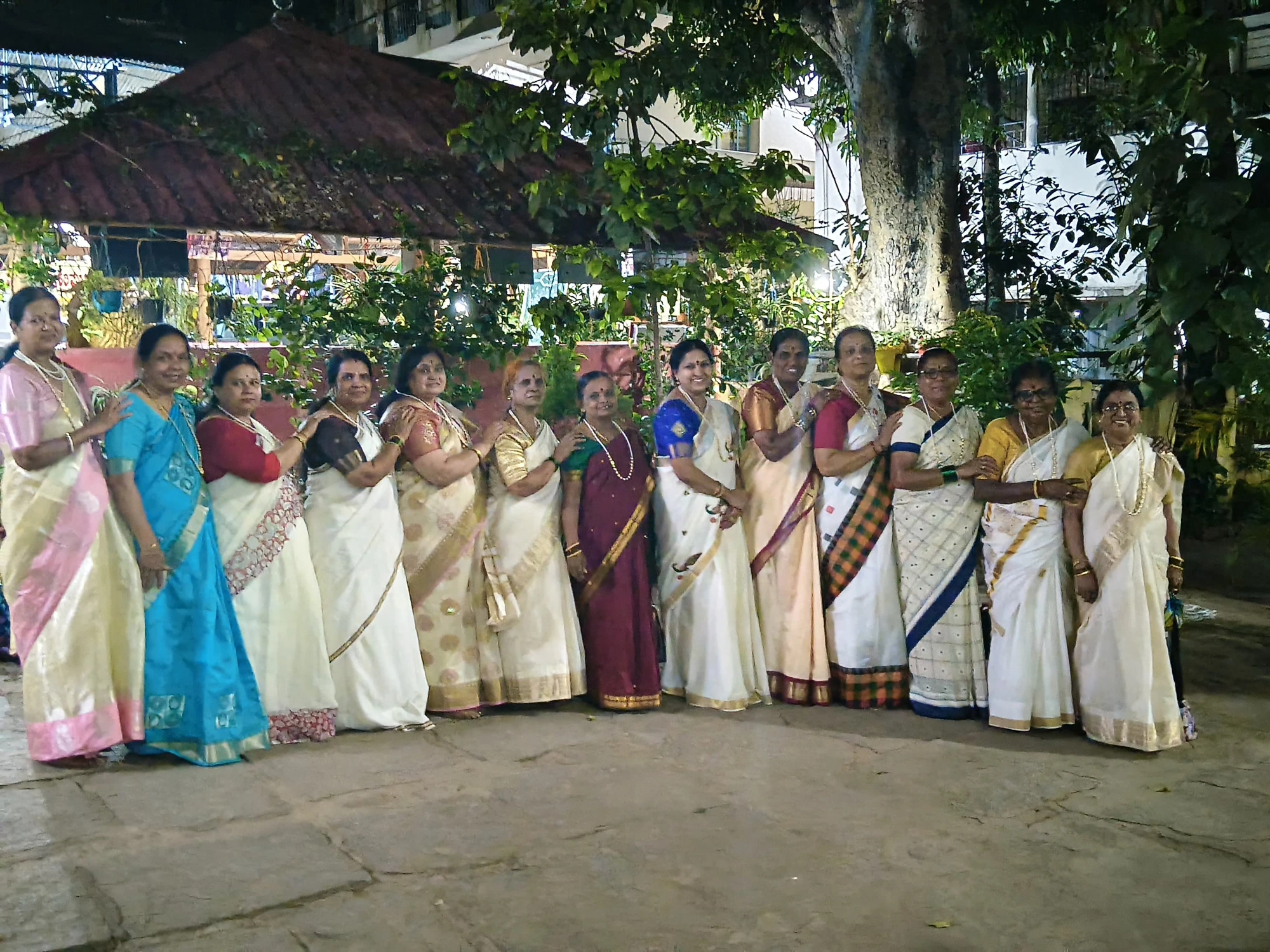 Sumangalis gathered for a group parayana at a Bengaluru temple