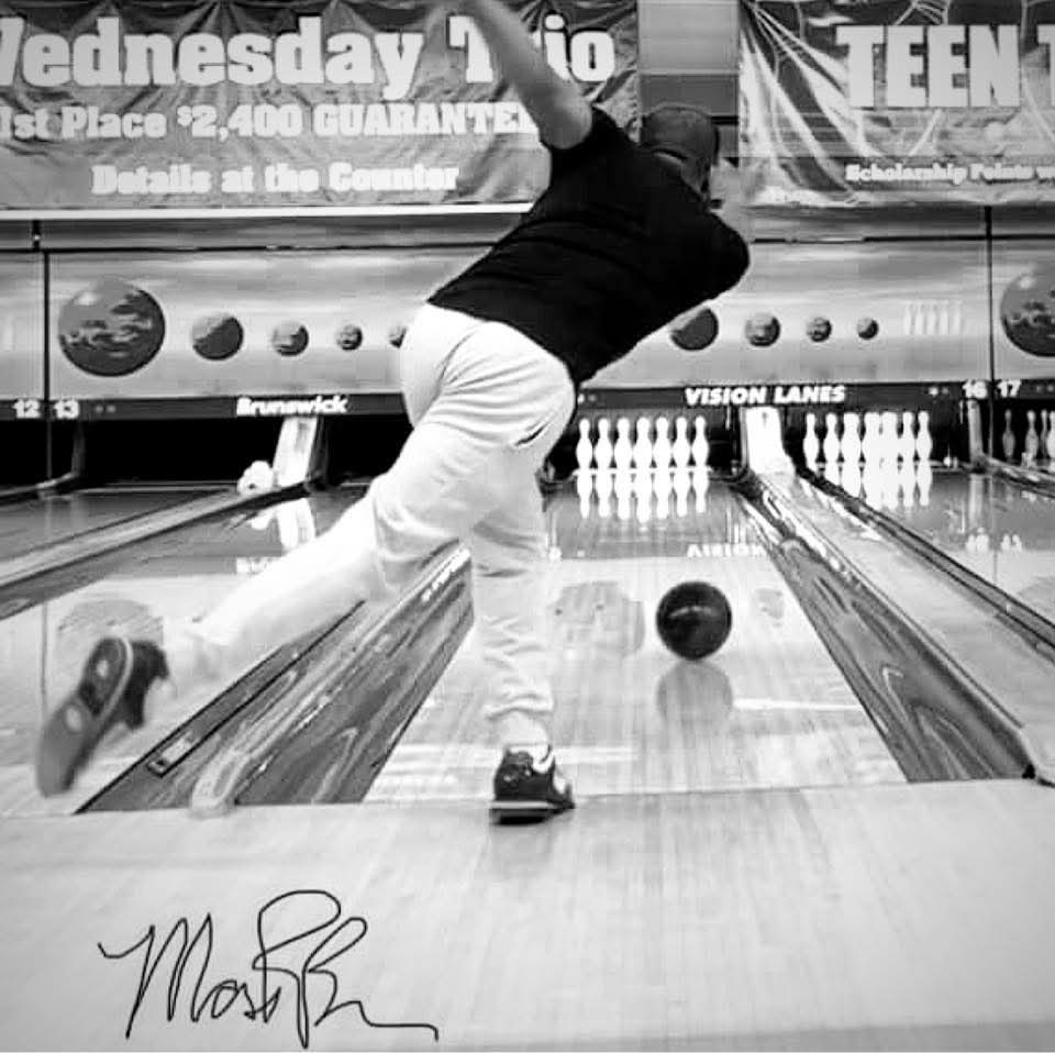 Mid-release action shot at Vision Lanes