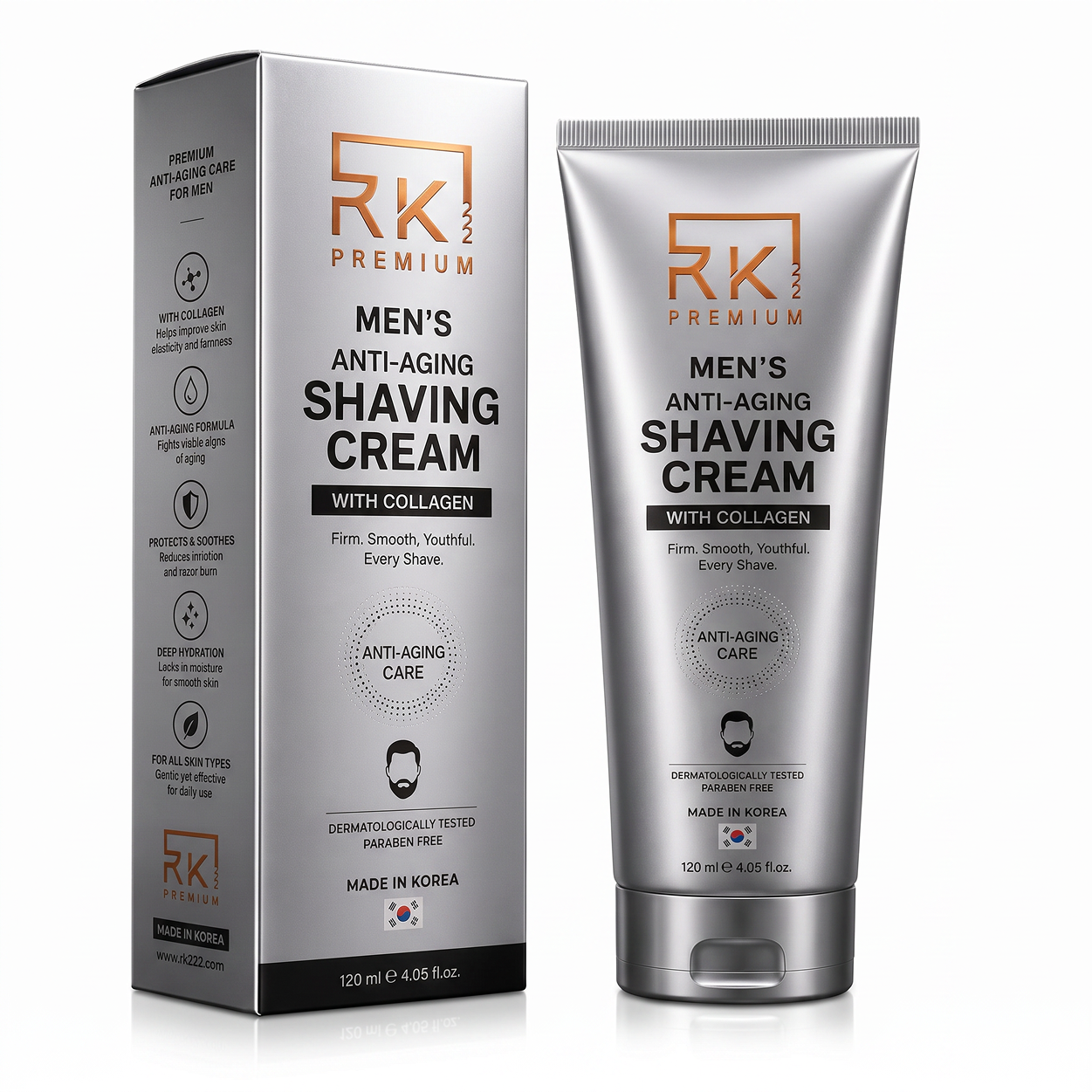 RK222 Premium Men’s Anti-Aging Shaving Cream with Collagen