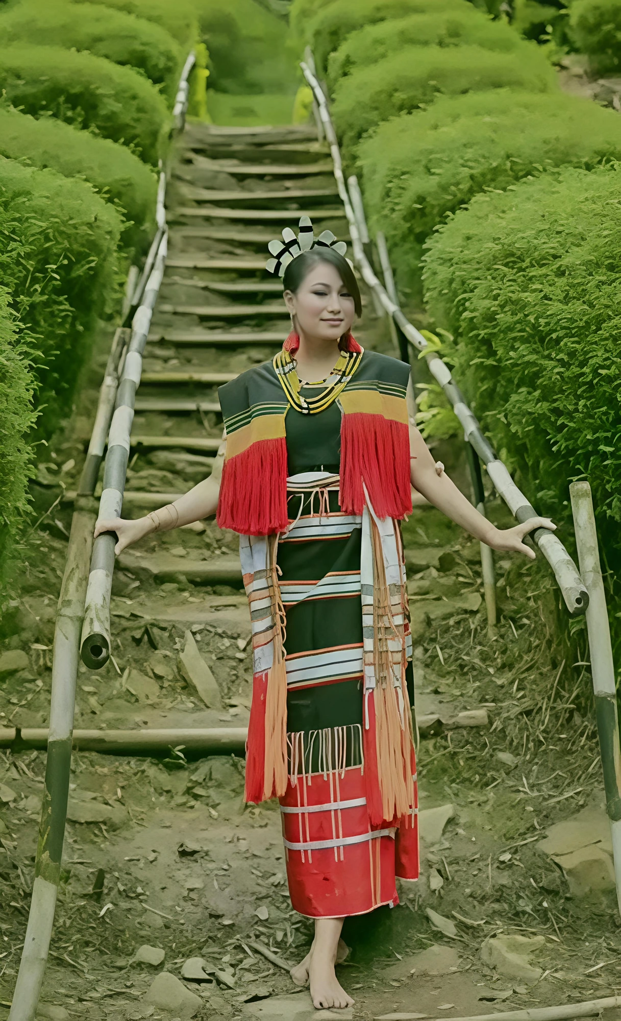 Rongmei woman in traditional attire