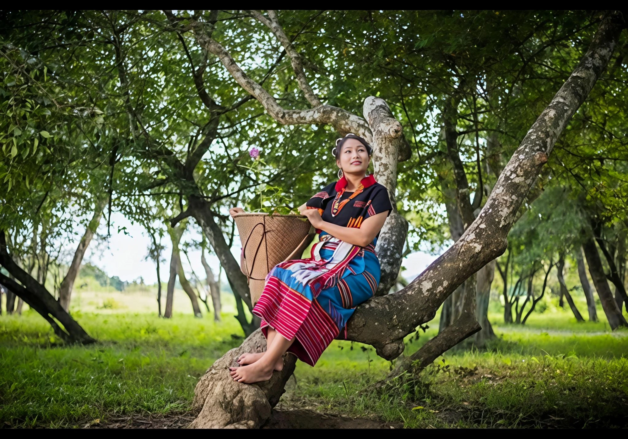 Rongmei woman in traditional dress