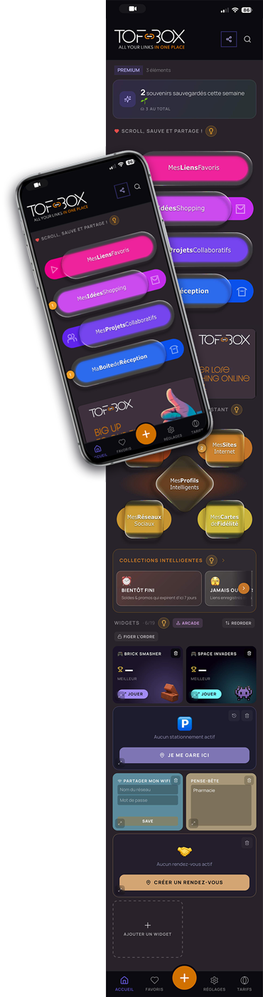 Tof-Box app preview on smartphone