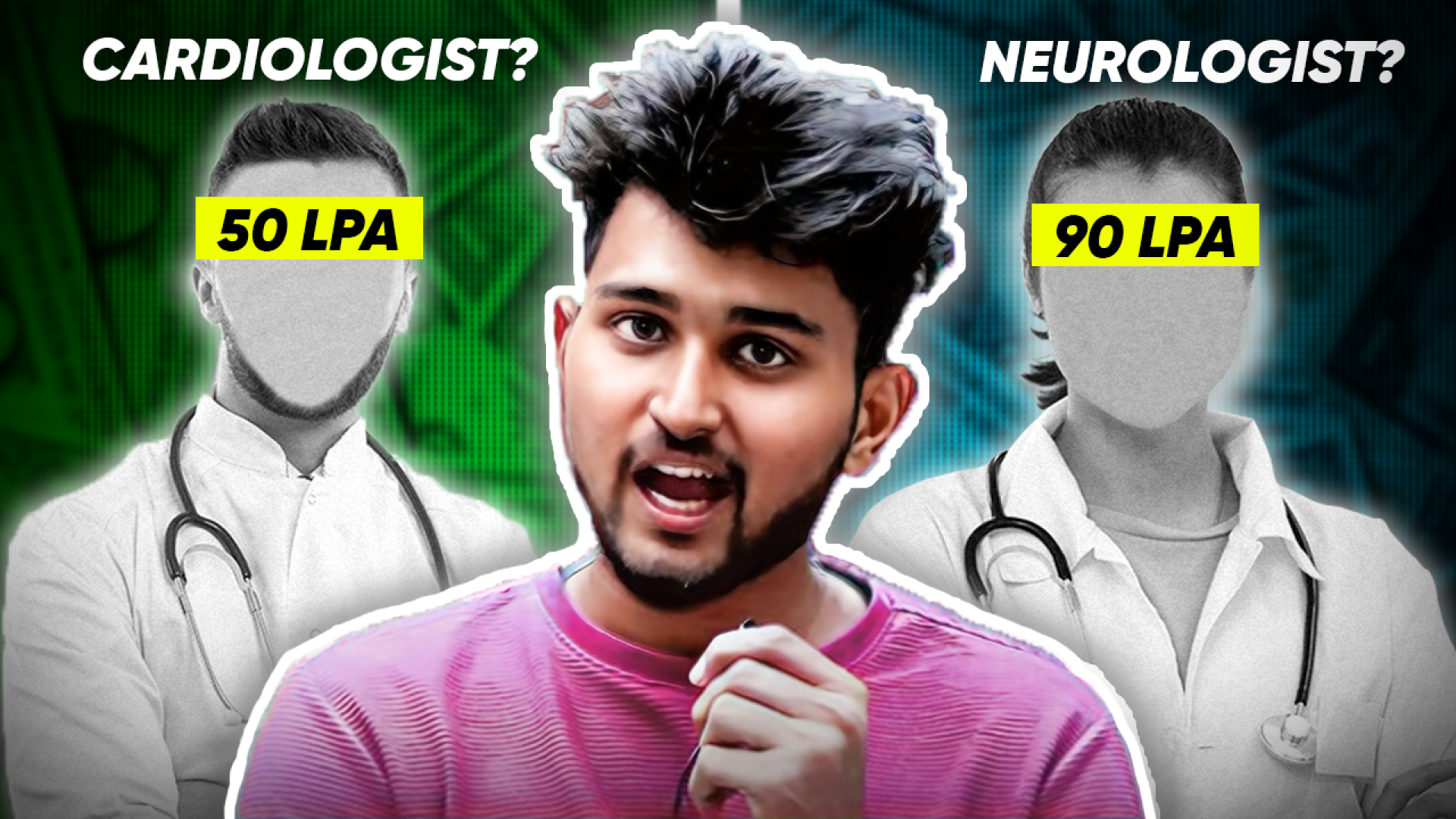 Careers — 50 vs 90 LPA — thumbnail design