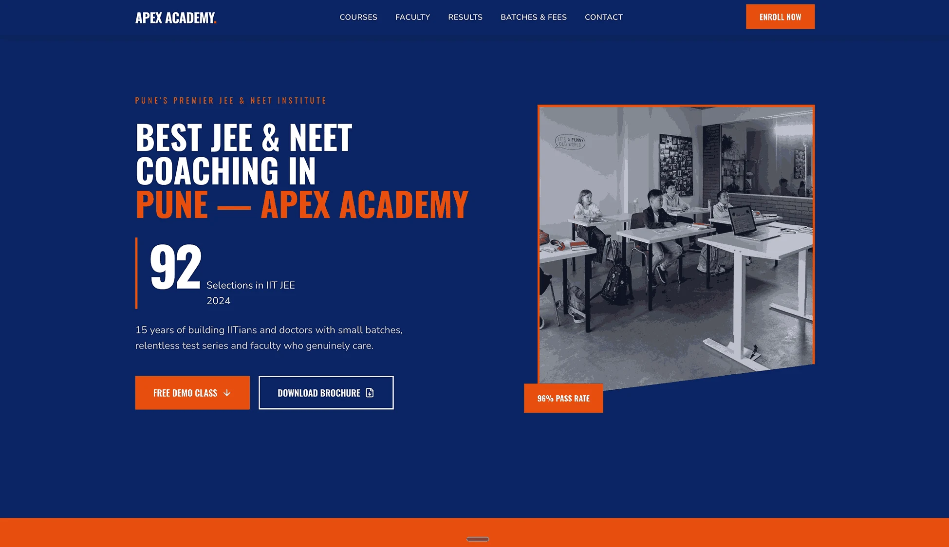 Apex Academy website designed by Yugiq