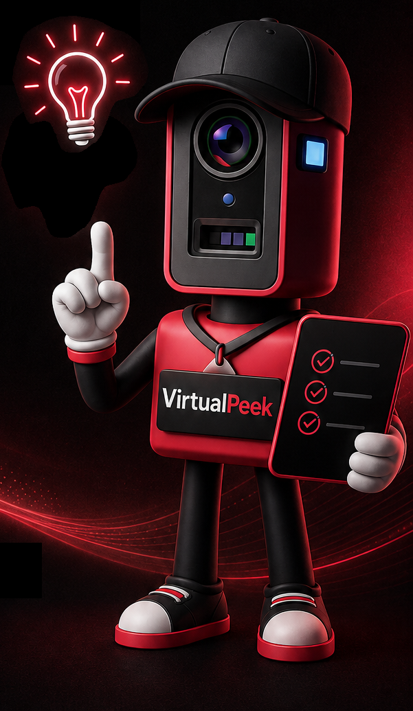 Mascotte VirtualPeek caméra 360 - Visite virtuelle Hérault