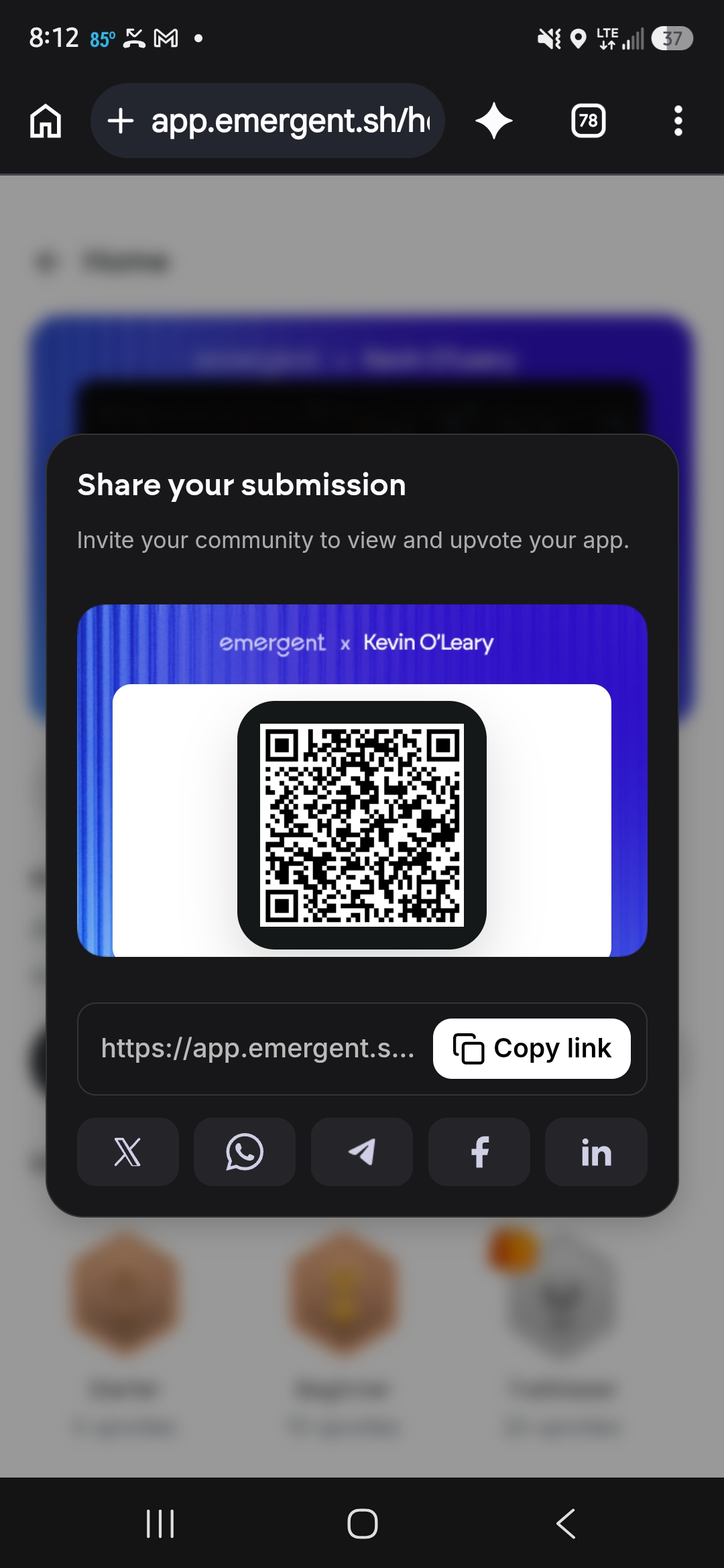 QR Code to upvote CoinCompass Hub